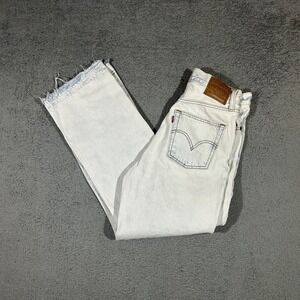 Levi's Women's Light Blue Ribcage Straight Ankle Jeans Size 28x 29 #3196